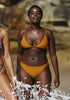 Curve Model Mukisa in Code B Brown Mustard Baja Bikini shot by Josie Clough